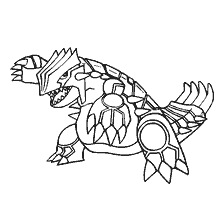coloring page: Coloring of Groudon - the legendary Pokémon