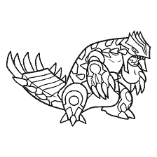 coloring page: Coloring of Groudon - Legendary Pokemon