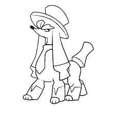 coloring page: Coloring Pokemon Furfu in the style of dandy
