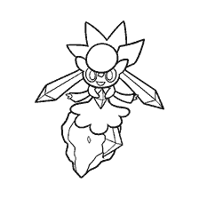 coloring page: pokemon Diancy