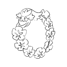 coloring page: Coloring Pokemon Comfi with flowers