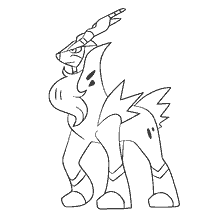 coloring page: Coloring the legendary Pokémon Cobalion