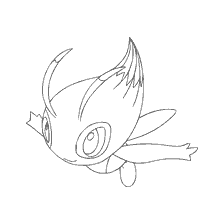 coloring page: Legendary Pokemon Celebi