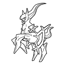 coloring page: Legendary Pokemon Arkeus in Coloring