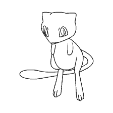 coloring page: Pokemon Mew coloring