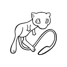 coloring page: Coloring of the legendary Pokemon Mew