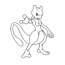 coloring page: Mutu - the legendary Pokémon for coloring