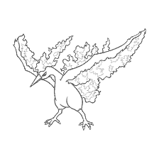 coloring page: Legendary Pokemon Moltres in Coloring