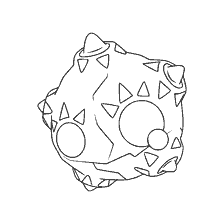 coloring page: Pokémon Linear Drawing Minior for Coloring