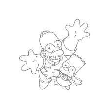 Homer and Bart Simpsons