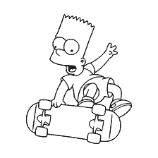 Bart Simpson on skateboard