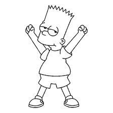Colorazione di Bart Simpson dei Simpson