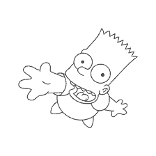 I Simpson' Bart Simpson per la colorazione