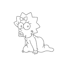 Colorazione di Little Maggie dai Simpson