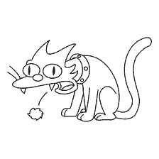 Immagine del gatto Snowball della serie animata I Simpson
