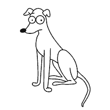 The Simpsons Dog Sitting Down
