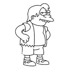 Colorare Hooligan Nelson dei Simpson