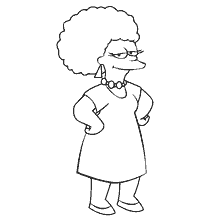 Colorare Patty Bouvier dai Simpson