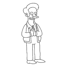 Disegno di Apu Nahasapimapetilon da I Simpson