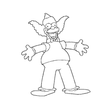 Krusty Clown dai Simpson per la colorazione