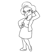 Edna Crabapple dei Simpson in Coloring