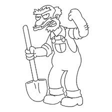 Disegno da Gardener Willie da I Simpson per colorazione