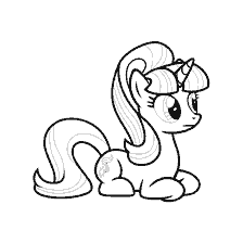 Pony Silhouette Starlight Glimmer für die Färbung