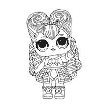 coloriage: Poupée LOL Masquerade en coloration pour enfants