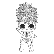 coloriage: Poupée de coloration Miss Jive aux cheveux bouclés