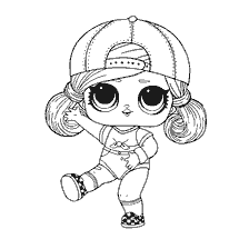 coloriage: Coloration de la poupée LOL SK8ER Grrrl