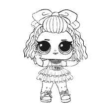 coloriage: Poupée LOL 80s B.B. pour la coloration
