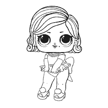 coloriage: Couleur de la poupée Glamour Reine dans le style de Marilyn Monroe