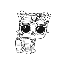 coloriage: Une image de la coloration de l'animal Shorty Kitty de L.O.L.