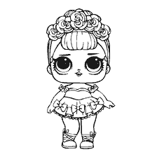coloriage: Couleur Poupée LOL Sucre Reine Glitter