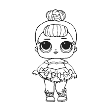 coloriage: Poupée de coloration Miss Baby Glitter de la série Brilliant