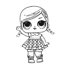 coloriage: Poupées à colorier LOL Superdoll de la série brillant