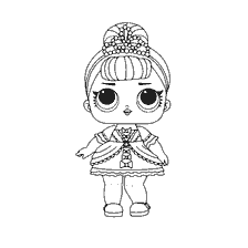 coloriage: Coloration Poupée LOL (L.O.L) Série 1 - Poupée fantaisie
