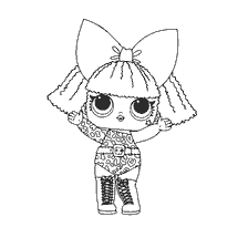coloriage: Poupée de coloration LOL Lady Diva de la série 1