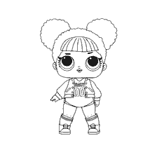 coloriage: Poupée LOL Hoops MVP dans la coloration