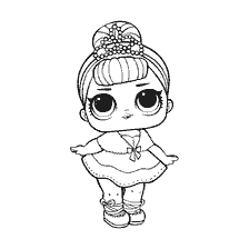 coloriage: Poupée LOL Crystal Queen en coloration