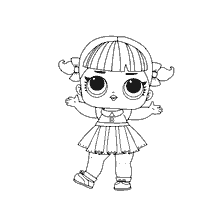 coloriage: Couleur Poupées LOL LOL Cheer Capitaine série 1