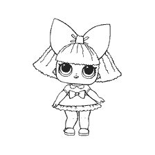 coloriage: Couleur de la poupée Glitter Queen de la série 1
