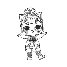 coloriage: Poupée de coloration LOL Troublemaker