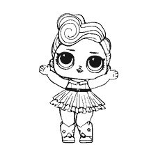 coloriage: Poupée de coloration LOL Lady Gold de la série 2
