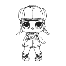 coloriage: Couleur L.O.L. poupée BRRR V.V. en version noire et blanche