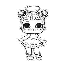 coloriage: Poupée de coloration LOL Sucres pour enfants