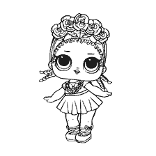 coloriage: Poupée colorante LOL Cocos