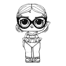 coloriage: Poupées de coloration LOL Vacay Babay confetti pop