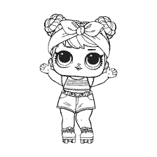 coloriage: Poupée à colorier dessin LOL (L.O.L) LOL Dawn Confetti Pop (Dawn)