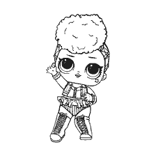 coloriage: Couleur poupée LOL Independent Queen confetti pop